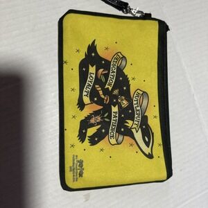 Canvas Zipper Wallet MINI X-SMALL Harry Potter HUFFLEPUFF Badger PATIENCE DEDICA